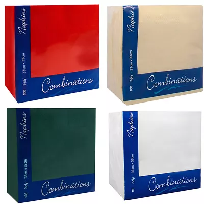 Buy Combinations Serviettes Paper Napkins For Catering 40 Cm X 40 Cm 3-Ply • 254.95£