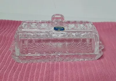 Buy Czech Republic Bohemia Covered Butter Dish Lead Crystal Over 24% PbO • 32.62£