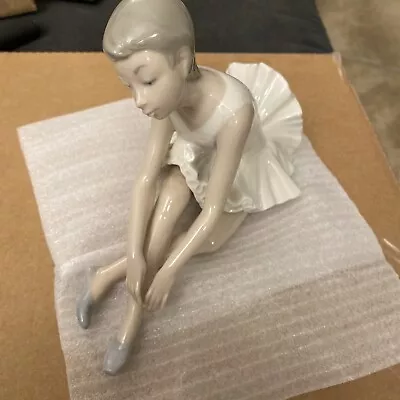 Buy NAO By LLADRO -  Sitting/stretching Ballerina Retired Item Beautiful Detail • 39.14£