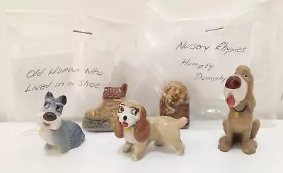 Buy Wade Whimsies Disney Lady & The Tramp And Nursery Rhymes Miniatures Figurines • 10£