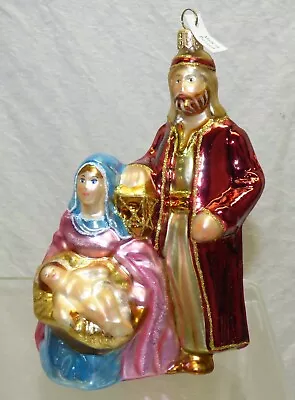 Buy Holy Family Nativity Figural Glass Xmas Ornament NIB Glassware Art Studio Poland • 13.05£