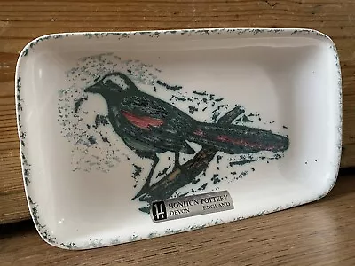 Buy Vintage Hand Painted Honiton Pottery Bird Plate Trinket Dish VGC 7 3/4”x4.5” • 2.99£