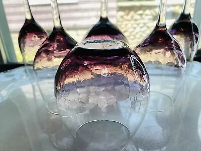 Buy Pier 1 Purple Crackle Red White Wine Stemless Champagne Flute 4 Sizes Set Of 6 • 121.14£