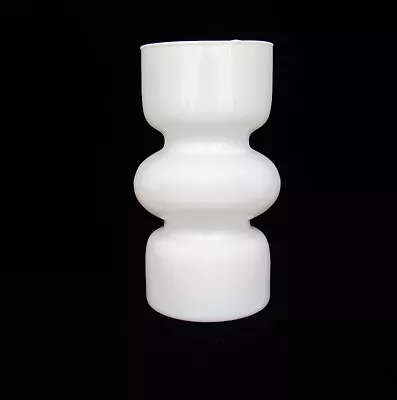 Buy Funky Art Glass Retro Looking Space Age Hoop Vase Scandinavian Style White • 9.99£