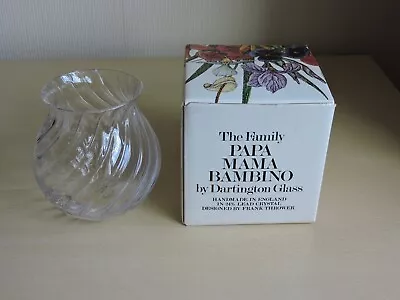 Buy Dartington Glass Family Papa Vase Lead Crystal Ripple Design Posy Box FT251 VGC • 10£