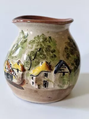 Buy Vintage Torquay Pottery Dimple Vase  Cockington Forge  10.5 Cm • 4.50£