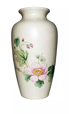 Buy Poole Pottery Wild Rose Pattern 6” Vase Calypso Collection In White Lustre • 9.99£