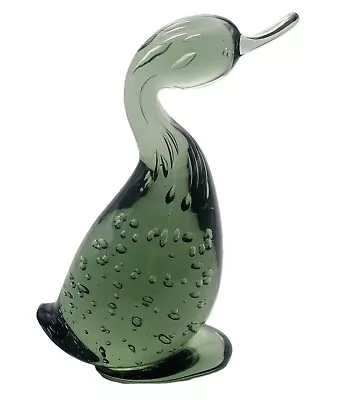 Buy Whitefriars Glass Very Rare Early Sea Green Controlled Bubbles Duck • 105£