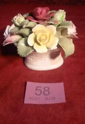 Buy Vintage Aynsley Bone China Basket Of Flowers - June Rose • 4.99£